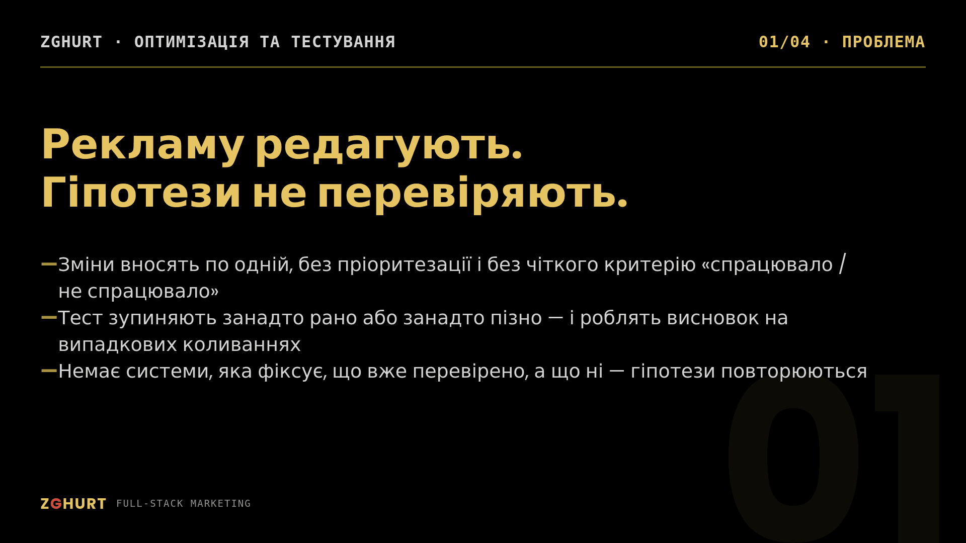 Оптимізація та тестування